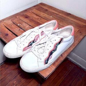 Madwell Sidewalk Leather Snakeskin Low Top Sneakers